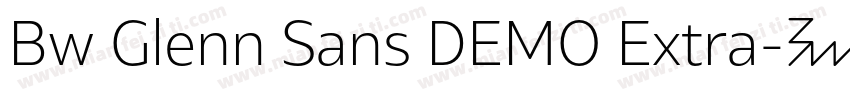 Bw Glenn Sans DEMO Extra字体转换